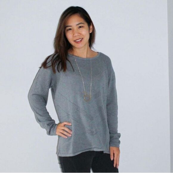 prAna Grey Organic Cotton Mainspring Sweater Size Small - Picture 3 of 10